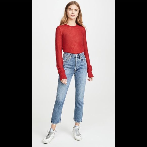 NWOT Agolde Riley High Rise Straight Crop Jeans Size 28 - Picture 2 of 16